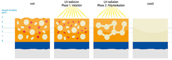 Quá trình đóng rắn của sơn UV